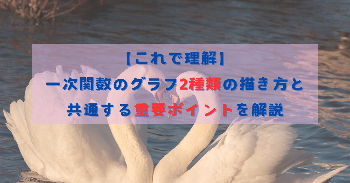 【これで理解】一次関数のグラフ2種類の描き方と共通する重要ポイントを解説